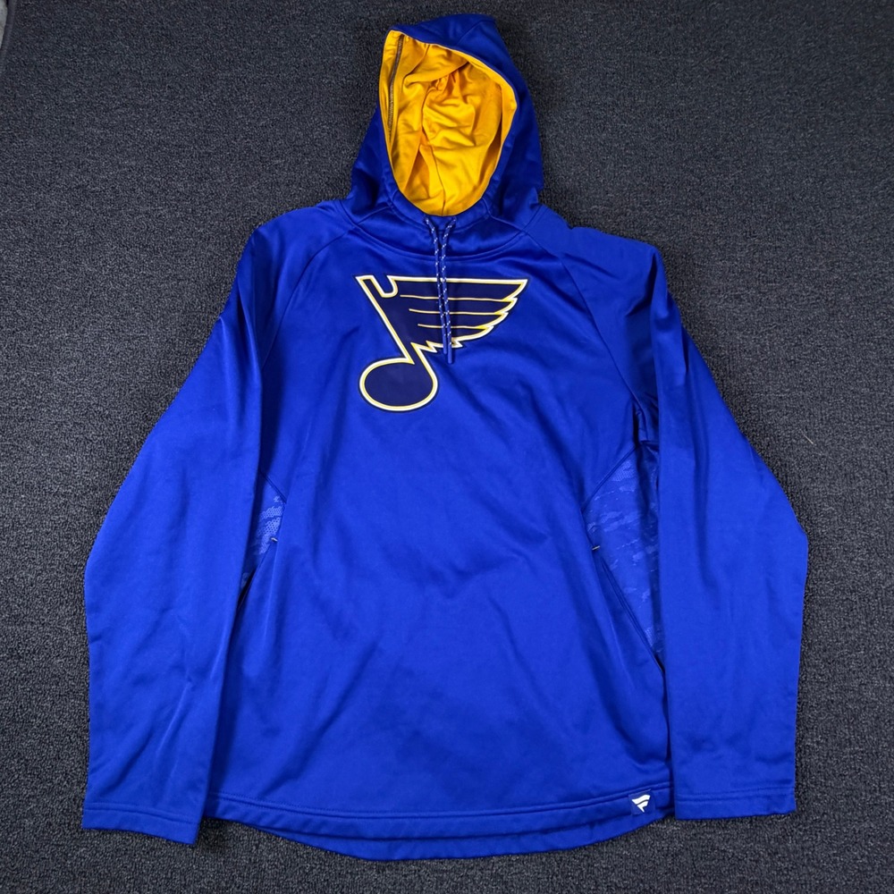 St. Louis Blues Hoodie Mens Large Blue NHL Hockey Fanatics EUC